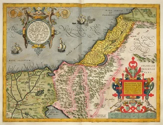 Palestina e a Terra Prometida, do &39;Theatrum Orbis Terrarum&39;, 1603